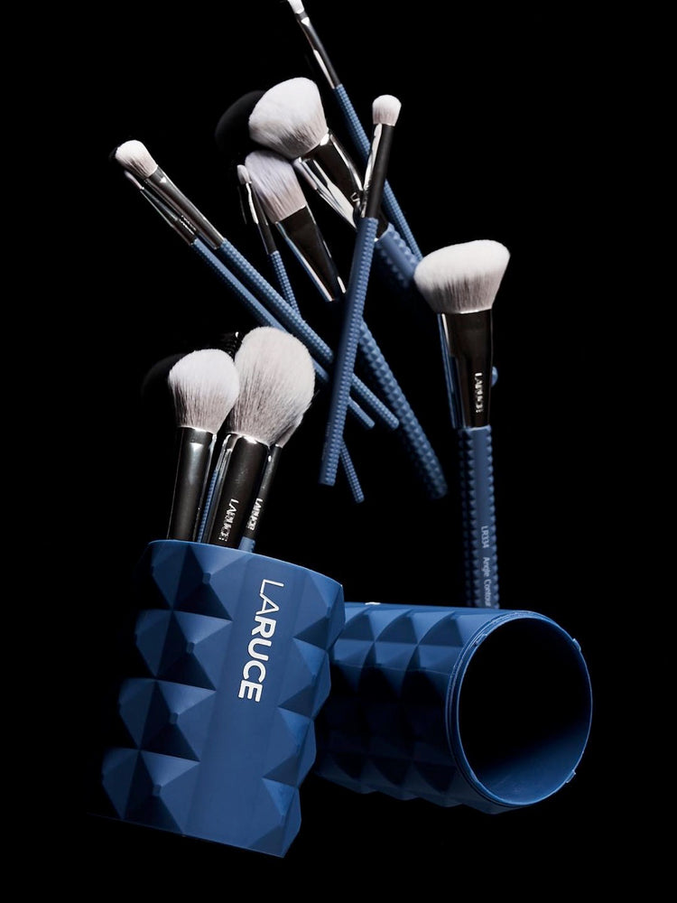 Rennie Makeup Brush Set in Denim Blue